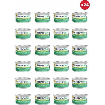 GimCat Shinycat Broth Sos İçinde Aloe Veralı Ton Balıklı 24x70 gr Kedi Konservesi
