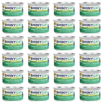 GimCat Shinycat Broth Sos İçinde Aloe Veralı Ton Balıklı 24x70 gr Kedi Konservesi