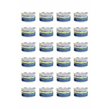 GimCat Shinycat Broth Sos İçinde Ton ve Beyaz Balıklı 24x70 gr Yetişkin Kedi Konservesi