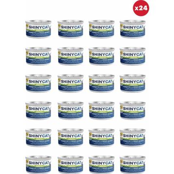 GimCat Shinycat Broth Sos İçinde Ton ve Beyaz Balıklı 24x70 gr Yetişkin Kedi Konservesi