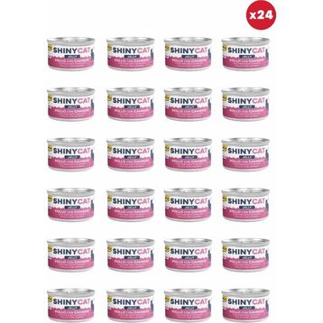 GimCat Shinycat Jelly Jöle İçinde Karidesli Tavuklu 24x70 gr Kedi Konservesi