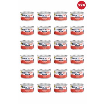 GimCat Shinycat Jelly Jöle İçinde Somon Balıklı 24x70 gr Kedi Konservesi
