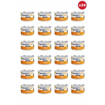 GimCat Shinycat Jelly Jöle İçinde Tavuklu 24x70 gr Kedi Konservesi