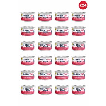 GimCat Shinycat Jelly Jöle İçinde Yengeçli Tavuklu 24x70 gr Kedi Konservesi