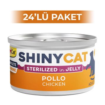 GimCat Shinycat Jöle İçinde Tavuklu Kısırlaştırılmış 70 gr 24 Adet Kedi Konservesi