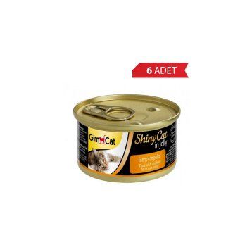 GimCat Shinycat Ton Balıklı Tavuklu 6x70 gr Kedi Konserve Mama