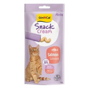 GimCat Snack Cream Somonlu 6x15 gr Ek Besin Kedi Ödülü