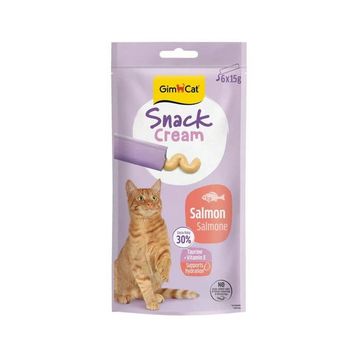 GimCat Snack Cream Somonlu 6x15 gr Ek Besin Kedi Ödülü
