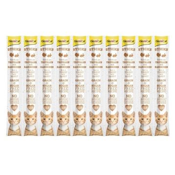 GimCat Sticks 50 gr 10 Adet Hindi ve Tavşan Etli Kedi Ödül Çubuğu