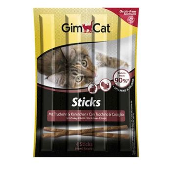 GimCat Sticks Kümes Hayvanı Etli Tahılsız 5x4 Adet Kedi Ödül Maması