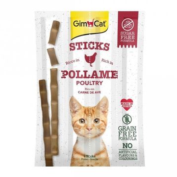 Gimcat Superfood Duo Sticks Tavuklu Yaban Mersinli Kedi 3'lü 15 gr Ödül Çubuğu