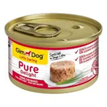 Gimdog 85 gr Pure Delight Ton Balıklı ve Biftekli Konserve Yetişkin Köpek Maması