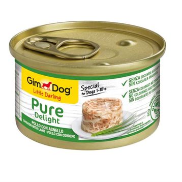 Gimdog Pure Delight Parça Tavuklu ve Kuzulu Yetişkin 85 gr Köpek Konservesi