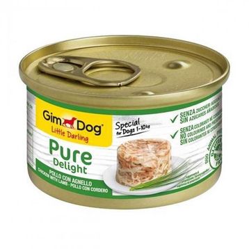 Gimdog Pure Delight Parça Tavuklu ve Kuzulu Yetişkin 85 gr Köpek Konservesi