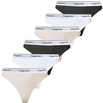 Giorgina Ferri G-010 C Gloria Likralı 6'lı Kutu Premium Günlük Kullanıma Uygun Yazılı Kadın Tanga Külot