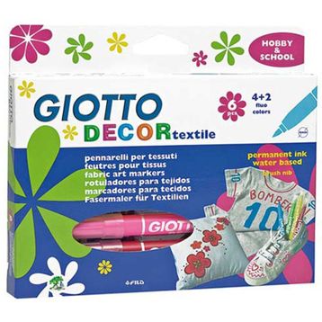Giotto 6 Renk 494800 Decor Tekstil Kalemi