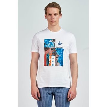 Giovane Gentile GC0653202103 Beyaz Erkek T-shirt