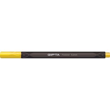 Gıpta 0.4 mm Sarı Üçgen Karton Kutu Fineliner Kalem