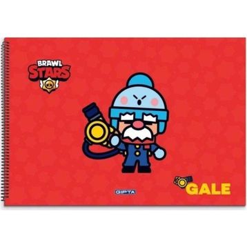 Gıpta 17x24 cm Brawl Star 15 Yaprak 12'li Spiralli Resim Defteri