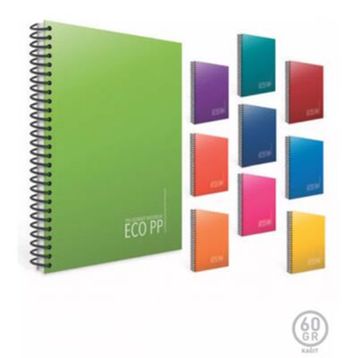 Gıpta 185467 A4 Eko Pp Spiralli 60 Yaprak Kareli Defter