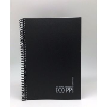 Gıpta 2035 Eco Spiralli Pp. Kapak A4 120 Yp. Çizgili Siyah Defter