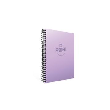 Gıpta 3252 Pastoral 17x24 72 Yaprak Plastik Kapak Spiralli Kareli Mor Defter
