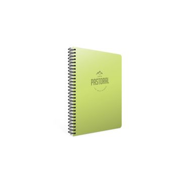 Gıpta 3252 Pastoral 17x24 72 Yaprak Plastik Kapak Spiralli Kareli Yeşil Defter