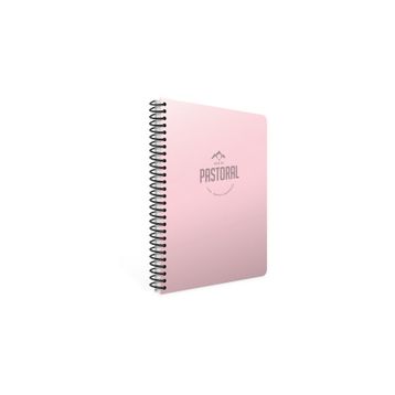 Gıpta 3253 Pastoral 17x24 96 Yaprak Plastik Kapak Spiralli Çizgili Pembe Defter