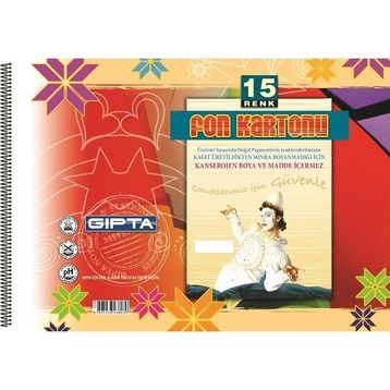Gıpta 35x50 15 Renk Fon Kartonu