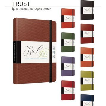 Gıpta 4410 Trust İpli Dikiş Deri Kapak 13X21 120 Yaprak Çizgili Defter