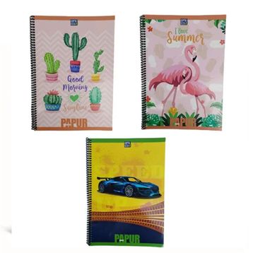 Gıpta 4964 Papur Notes Spiralli Karton Kapak A4 96 Yp Kareli 12'li Paket Defter