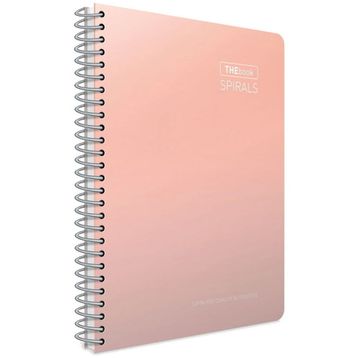 Gıpta 5498 Çizgili Pastel Somon The Book Spirals A4 100 Yaprak Spiralli Sert Kapak Defter