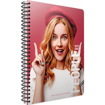 Gıpta 6260 People Spiralli Sert Kapak 17x24 cm 120 Yaprak Çizgili Defter