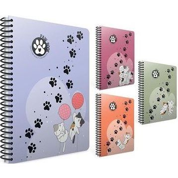 Gıpta 7070 Paw A4 Spiralli PP Kapak 80 Yaprak Çizgili Defter
