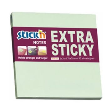 Gıpta 90 Yaprak 76 x 76 Stickn Ekstra Yapışkanlı Pastel Yeşil Not Kağıdı