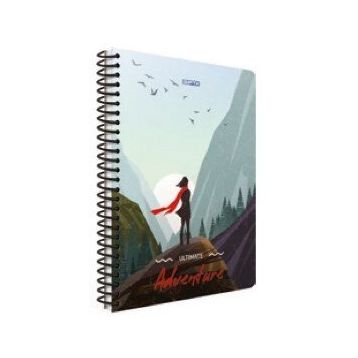 Gıpta Adventure Spiralli Kuşlar Karton Kapak 80 Yaprak A4 Çizgili Defter