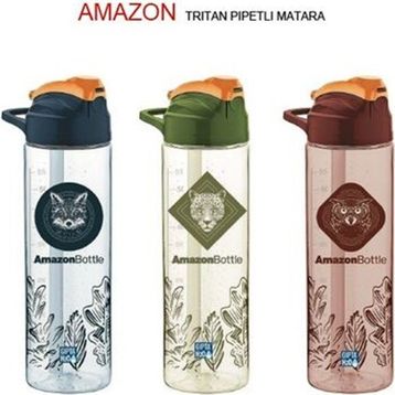 Gıpta Amazon Pipetli 630 ml Tritan Renkli Matara