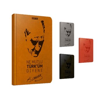 Gıpta Atatürk Sert Kapak 13x21 cm 120 Yaprak Çizgili Defter