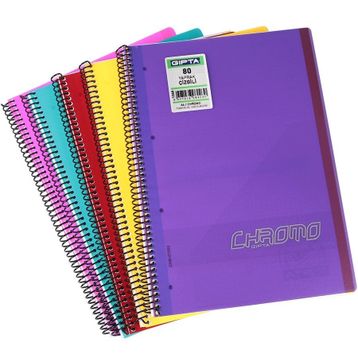 Gıpta Chromo A4 Çizgili 80 Yaprak Spiralli Defter