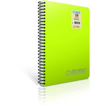 Gıpta Chromo Double 100 Yaprak Metal Spiralli Çizgili Defter