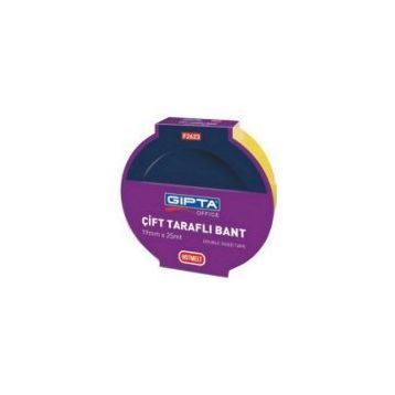 Gıpta Çift Taraflı 19 mm X 25 metre Bant