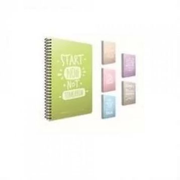 Gıpta Clever Notes Pembe Spiralli Plastik Kapak 80 Yaprak A4 Kareli Defter