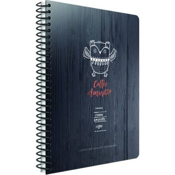 Gıpta Coffee Book Spiralli Sert Kapaklı 19x26 cm 120 Yapraklı Kareli Defter