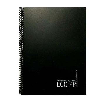 Gıpta Eko Spiralli Siyah Plastik Kapak 60 Yaprak A4 Kareli Defter