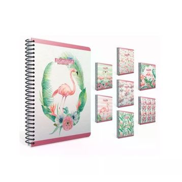 Gıpta Flamingo 17x24 cm 100 Yaprak Kareli 3'lü Sert Kapak Spiralli Defter