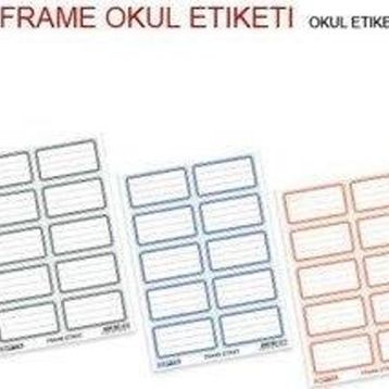 Gıpta Frame Lacivert 3 Yaprak Okul Etiketi