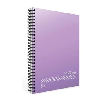 Gıpta Fresco 4923 Çizgisiz Mor A5 72 Yaprak Plastik Kapak Spiralli Defter
