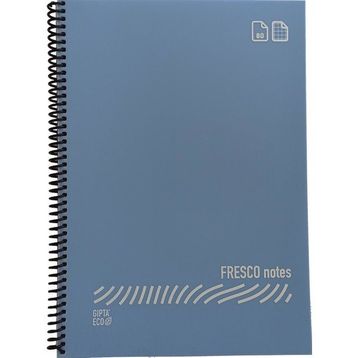 Gıpta Fresco A4 Plastik Kapak 80 Yaprak Çizgili Spiralli Pastel Mavi Defter