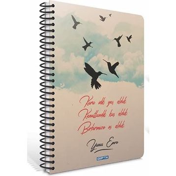 Gıpta Kuşlar 13x18 120 Yaprak Kareli Defter