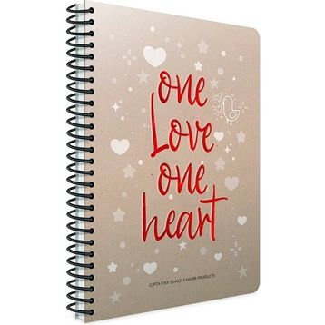 Gıpta Love Book Spiralli Karton Kapak 17 x 24 cm 80 Yaprak Çizgili Defter